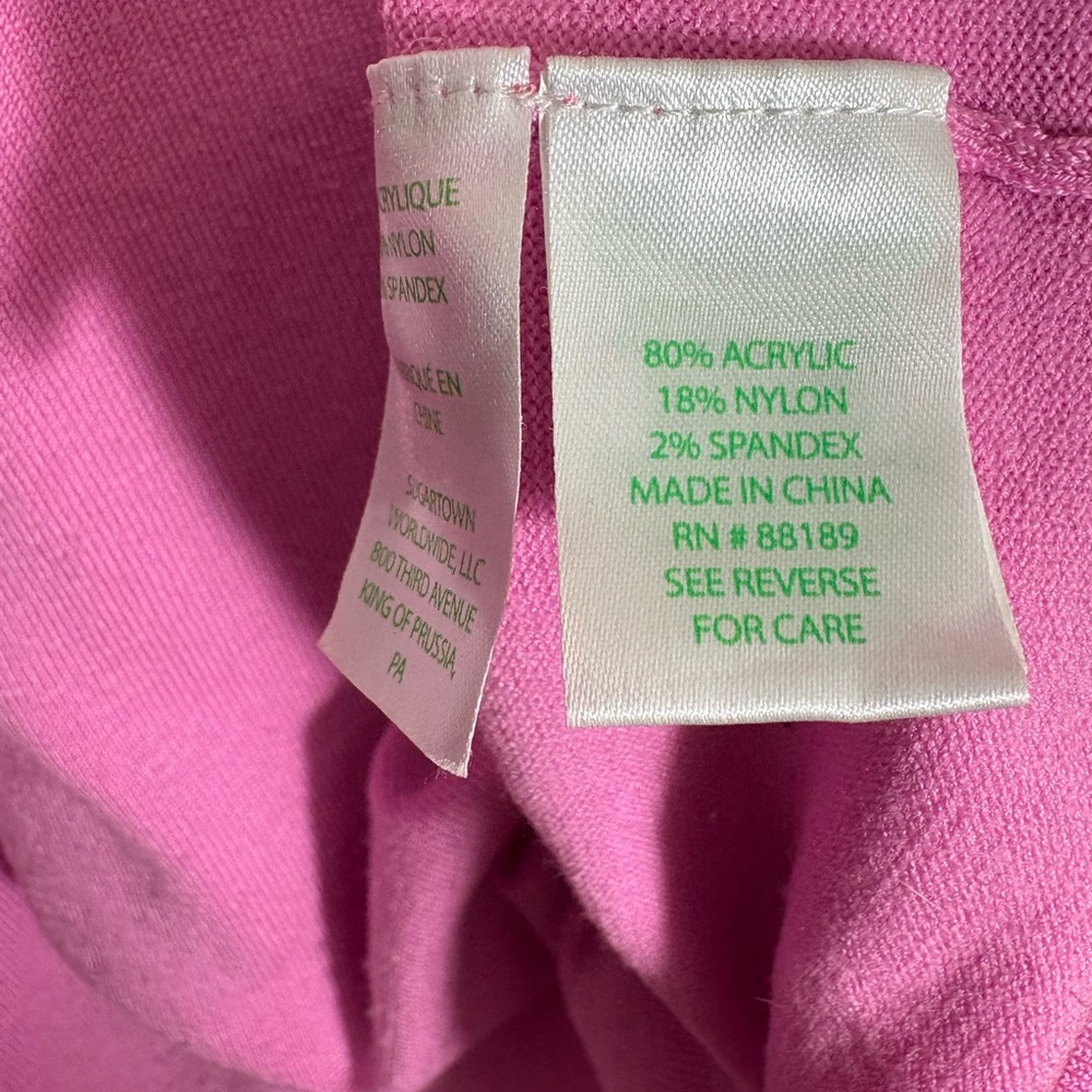 Lilly Pulitzer Pink Sweater with Rhinestone Cluster Embellishment Women S - Picture 8 of 9